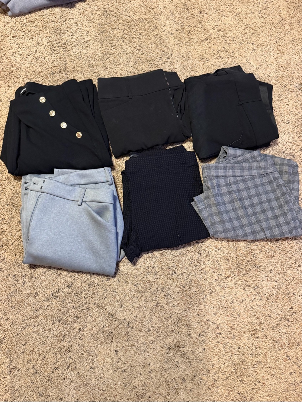 Mixed Women's Pants & Tops Bundle - Black, Light Blue, Gray